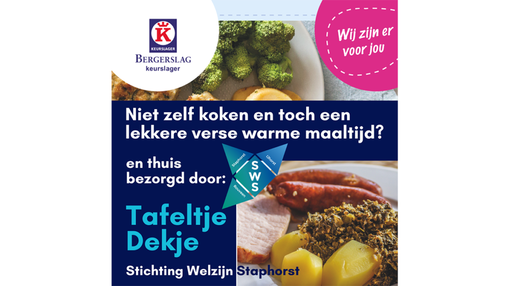 Gezonde maaltijd via Tafeltje Dekje