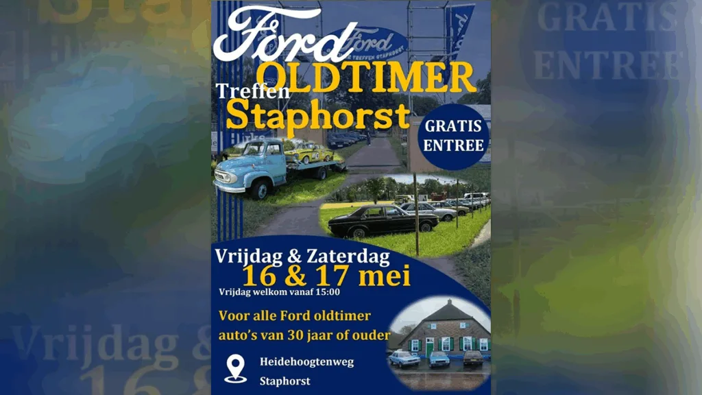 Klassieke Fords schitteren dit weekend in Staphorst