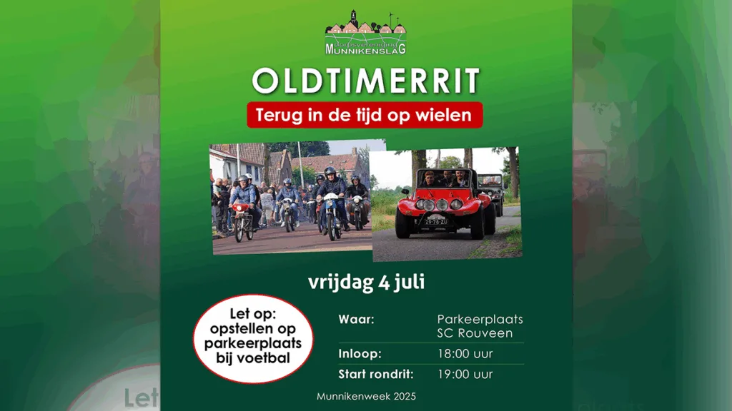 Oldtimerrit Rouveen Verhuist naar Parkeerplaats SC Rouveen