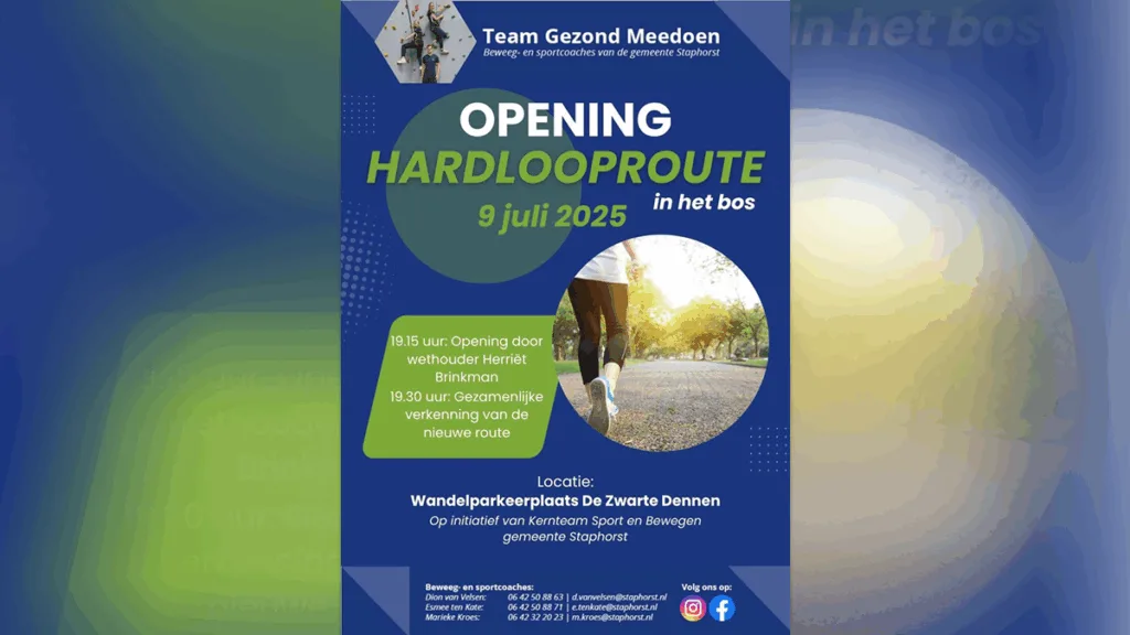 Nieuwe hardlooproute opent in De Zwarte Dennen