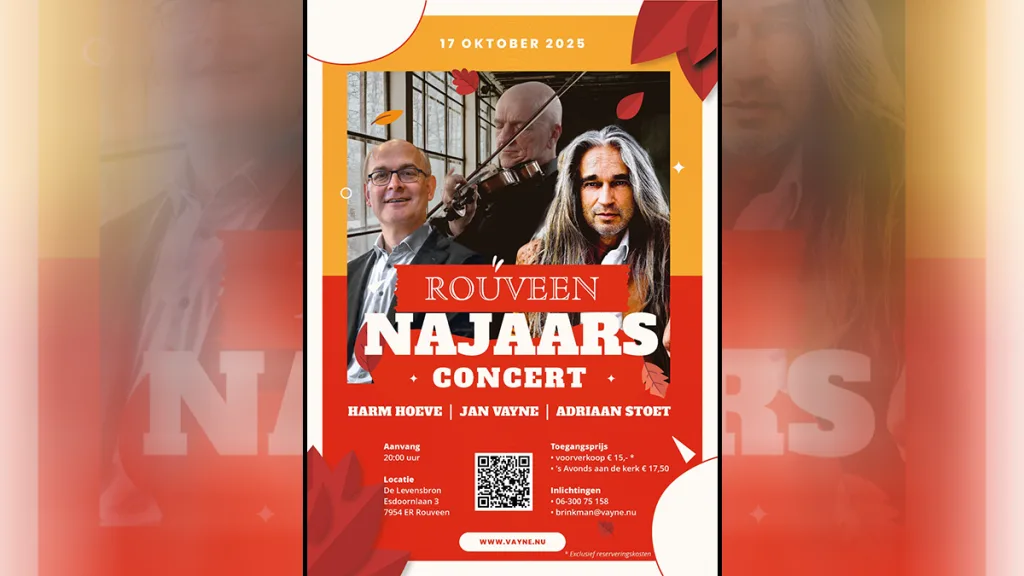 Een uniek Najaarsconcert in Rouveen met topmuzikanten