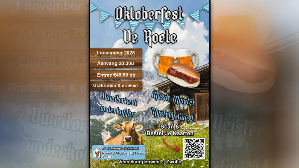 Oktoberfest De Roete zamelt geld in voor Ronald McDonald Huis