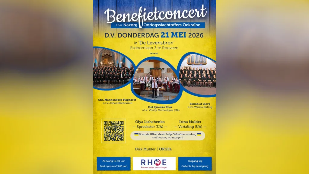 Benefietconcert voor Oekra&iuml;ense vrijwilligster Olya