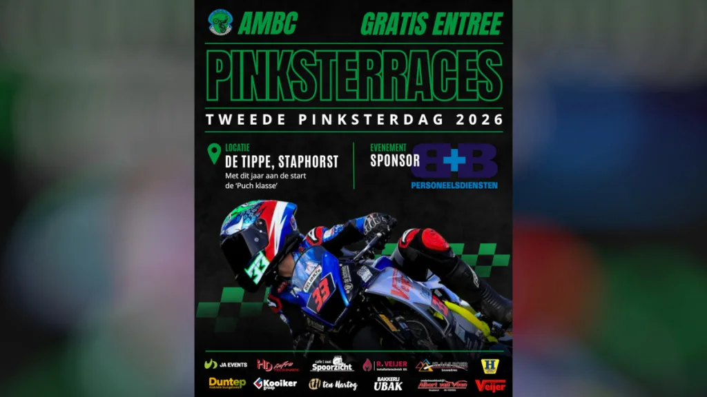 Pinksterraces Staphorst: Minibike-spektakel op 25 mei