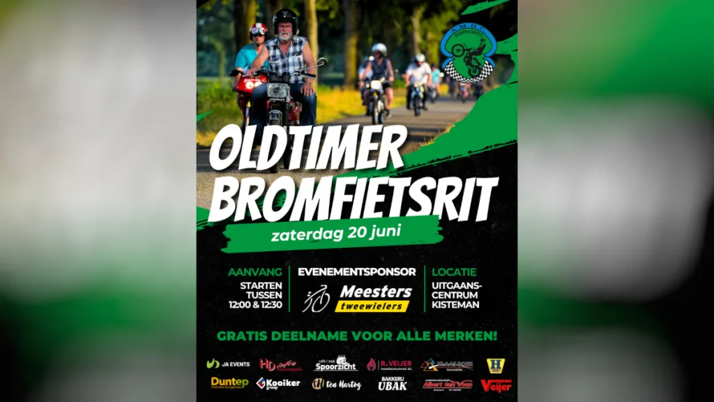 33e Oldtimer Bromfietsrit in Staphorst