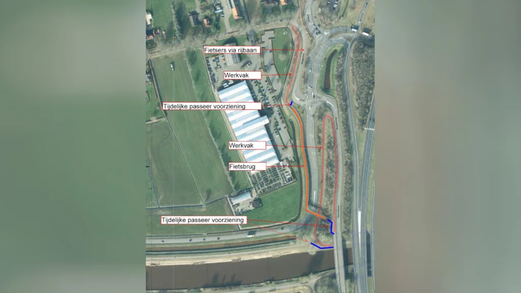 Asfaltwerkzaamheden fietspad Rijksparallelweg