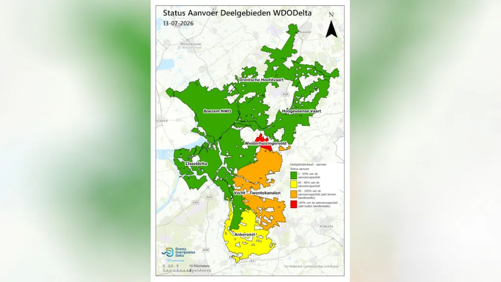 Droogte: Beregeningsstop in Westerhuizingerveld